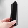 2PCS 5.9" Big Obsidian Pillars Natural Crystals Healing Fluorite Wands