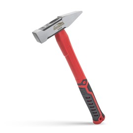 HOUSERAN Engineer Hammer, Sheet Metal Hammer 400g, Cross Peen Hammer with Non-Slip Rubber Grip for Construction, Gardening, Home Improvement