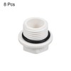 PATIKIL 8pcs G1/2 Male Hex Head Pipe Plug PVC Nut