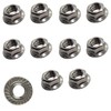 M10 Serrated Flange Nuts Marine Grade Style in A4 Stainless