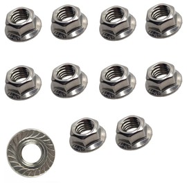 M10 Serrated Flange Nuts Marine Grade Style in A4 Stainless Steel 316 – Corrosion Resistant Fasteners (Pack of 10)