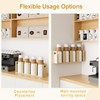 Sawjut Wood Cup Lid Organizer 4 Compartments with Adjustable Dividers