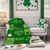 Fuzzy St. Patrick's Day Blanket Gnome Clover Hat Truck Plaid