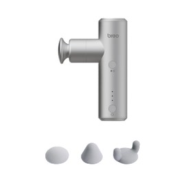 [breo] 筋膜リリースガン 顔やせ 4段階振動モード調節 3種類アタッチメント 全身リフレッシュ 小顔 静音 軽量 ミニ 充電式 195g 携帯便利 男女兼用 父の日 父の日プレゼント 誕生日プレゼント Facial mini グレー