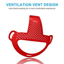 VR Head Strap Pad for Quest 3 Headset Accessories, TPU Head Strap Cushion for Quest 3 Head Strap, Bracket for The Back of The Head Headstrap (Red)