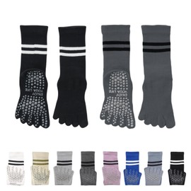 UPBEATLIFE Pilates Socks, Yoga Socks, Pilates Socks, Yoga Socks, Five Finger Socks, Women's, Anti-slip Socks, Long, Thermal, Moisture Wicking, Breathable, Quick Drying, Sweat Protection, Dance,