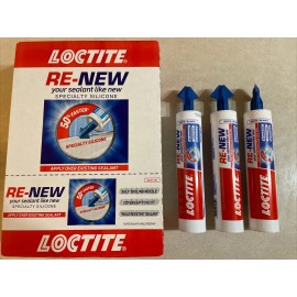 Loctite CASE OF 12 LOCTITE RE-NEW Kitchen & Bath White Caulk - Easy to Apply - 9.5 oz