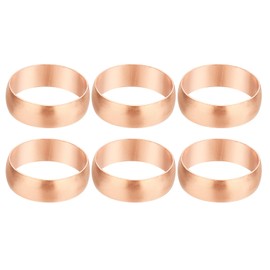 PATIKIL 19mm Tube OD Compression Sleeves Ferrules, 6pcs Copper Ferrule Fitting Compression Fitting Assortment Kit for Air Water Gas