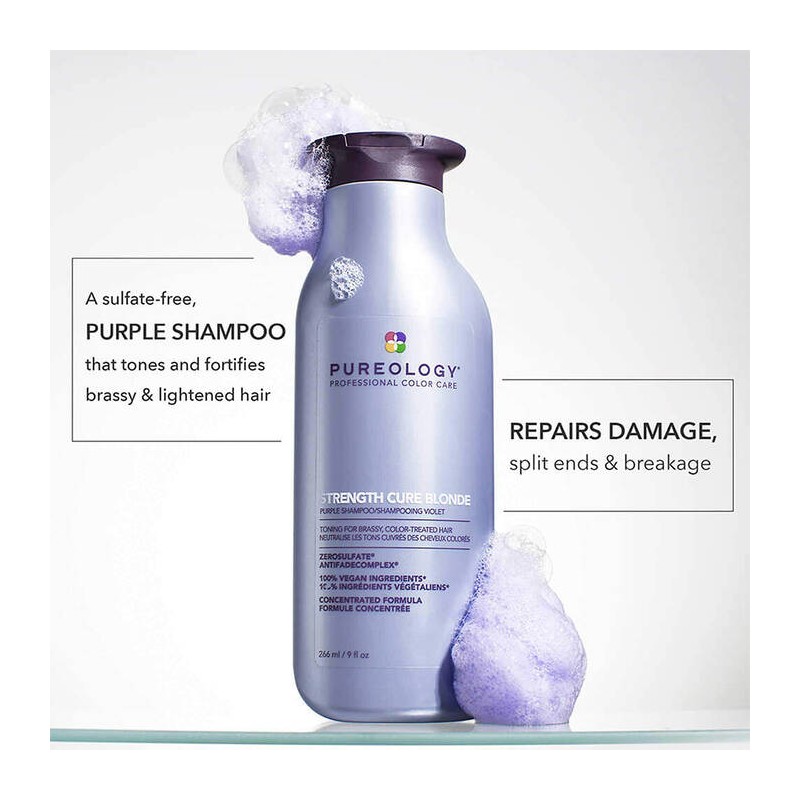 Pureology Strength Cure Blonde Purple Shampoo and Conditioner 266ml Bundle