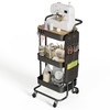 DTK 3 Tier Metal Utility Rolling Cart with Table Top