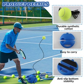 Shyllin Tennis Trainer Tennis Trainer Set with 2 Rebound Tennis Balls, Comfortable Tennis Trainer for Self-Study for Adults, Children and Beginners