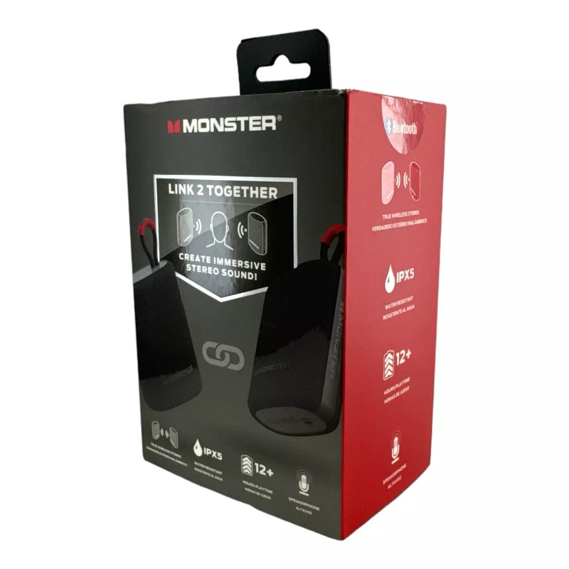 Monster DNA Link Portable Wireless Speaker *Black* New Sealed