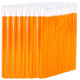 P-Beauty Cosmetic Accessories Microfibre Lip Brush Suitable for Eyelash Extension, Disposable Lip Brush, Cosmetic Lip Brush, Lint-Free Brush, Lipbrush, Orange, 50-500 Pieces (300)