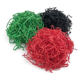 50g Raffia Paper Shred Crinkle Cut,for Easter Gift Wrapping Craft DIY Packaging Filling Party Decoration (Black)