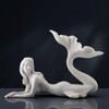 Veronese Design 7 5/8 Inch Mermaid Lying Resin Sculpture Marble