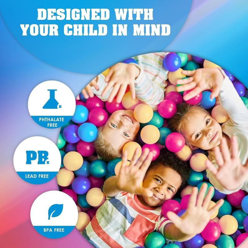 Ball Pit Balls 400 Count,8 Bright Colors 2.2 Inch