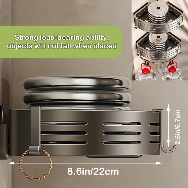 SOMIVOT Corner Shower Caddy - Suction Cup Shower Shelf Corner,