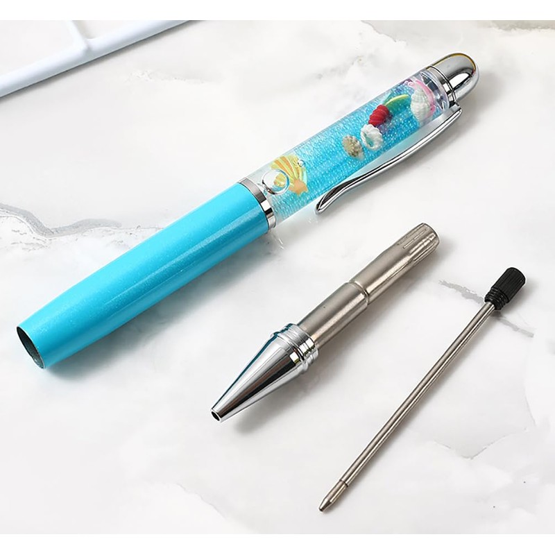Gullor 5 Pieces Retractable Ballpoint Pens, Bling Dynamic Floating Liquid