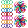 QUMENEY 210 Pcs Plastic Binder Rings Colorful Loose Leaf Hoop