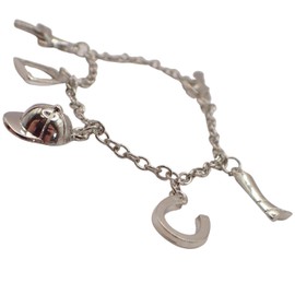 Topkids Accessories Silver, Metal Hobby Bracelets, Including Equestrian & Ballet Charms, Perfect Birthday Present For Dance or Horse Lovers Charms (Equestrian Charms)