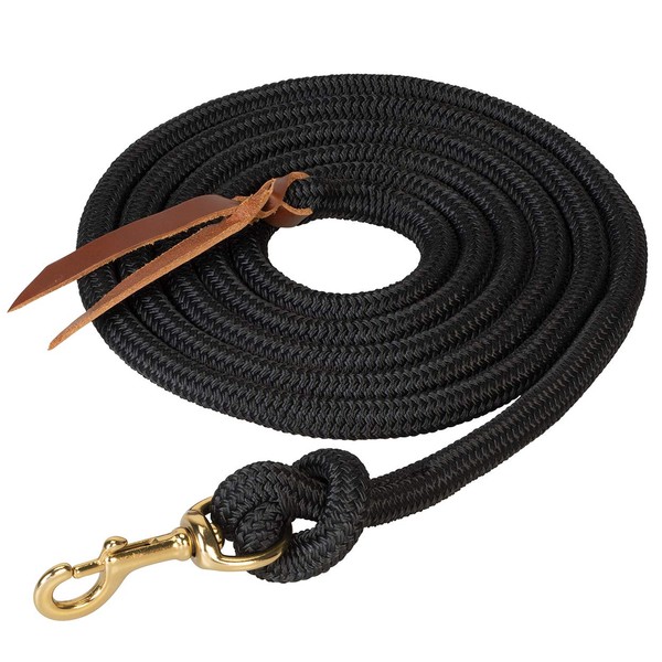 Weaver Leather Poly Cowboy Lead with Snap, 5/8" x 10', Black