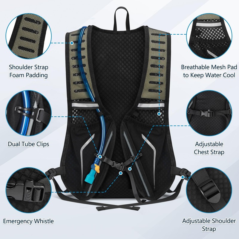 NEWHEY Hydration Backpack Hydration Pack with 2L Water Bladder Water