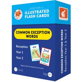Common Exception Words Flash Cards: Reception, Year 1 and Year 2 Words - Perfect for Home Learning - with 109 Colourful Illustrations