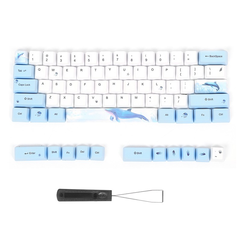 73PCs Sublimation Keycaps PBT Mechanical Keyboard Accessory PC Parts with