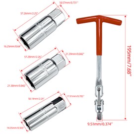 Spark Plug Socket Wrench Set T-Handle kit for Motorcycles Lawn Mowers