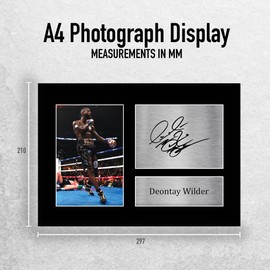 HWC Trading A4 Deontay Wilder Gifts Printed Signed Autograph Picture for Boxing Memorabilia Fans - A4