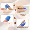 PATIKIL Finger Tip Covers Cots, Black Silicone Finger Protectors Gloves