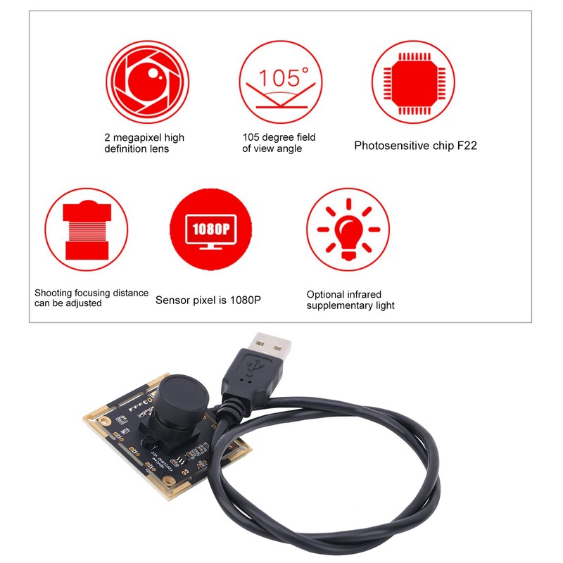 HBVCAMF20216 High Definition V22 Camera Module 105 Degree Wide Angle
