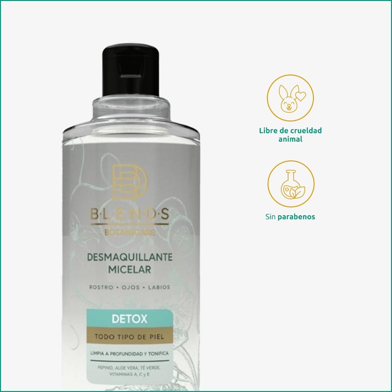 Desmaquillante Micelar Detox Blends Botanicare 350ml