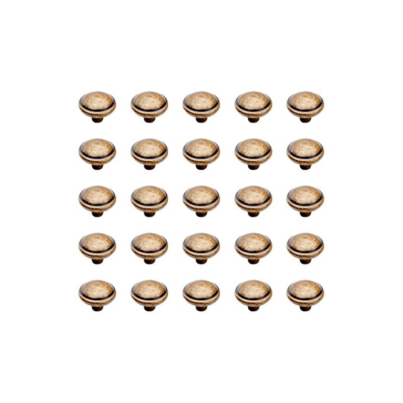Emuca 9160008 Furniture Knob, Bronze, 32 mm, Set of 25