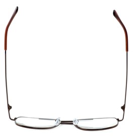 Calabria 8151 Mens Lightweight & Comfortable Metal Aviator Reading Glasses in Brown +1.50