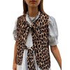 Yimoon Women's Leopard Print Tie Front Vest Top Lightweight Quilted