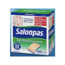 Salonpas 140 patches 2.83" x 1.81" Rounded Corner and Flexible Fabric 1box