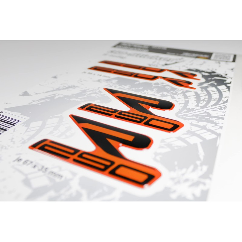 Tankpad Logo 3D Lettering Black Orange Compatible with KTM 1290