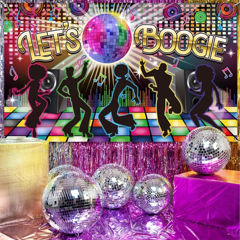 Disco Party Decorations - 70s Party Decorations, Disco Decorations Backdrop,