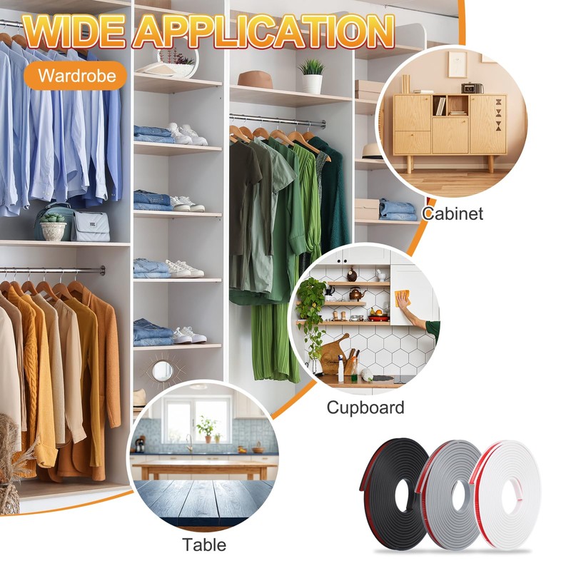 MECCANIXITY TPE U-Shape Edge Banding Self Adhesive Flexible Veneer Edging