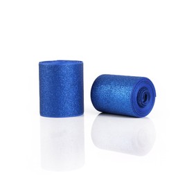 Holographic Solid Shiny Glitter Grosgrain Ribbon 3" Wide for Handmade Hair Bow Clip Accessories and Festival Wedding Party Birthday Bridal Shower Decoration (5 Yards, Royal Blue)