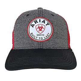 Ariat Men's Grey Brand Circle Patch Mesh Cap