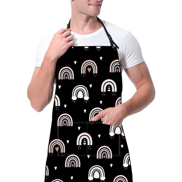 aiwkjdns Men Kitchen Cooking Boho Aprons,Adjustable Cute Boho Cooking Aprons