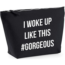 Hippowarehouse I Woke Up Like This #Gorgeous printed make up cosmetic wash bag 18x19x9cm