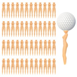 KIBBEH Pack of 50 Golf Tees, Girls Golf Tees, 7.5 cm Funny Women's Golf Tees, Plastic Golf Tees for Men Women Golf Training, Ideal for Golf Gifts, Accessories and Training at Home