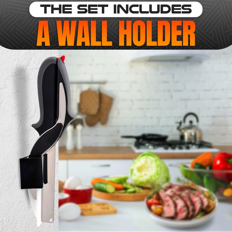 Cutting Board Scissors - 2 In 1 Kitchen Scissors with