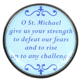Needzo Saint Michael Pocket Token, Religious Gifts for Firefighters, Police, and EMTs, 1 ¼ Inches