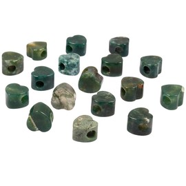 mookaitedecor Natural Gemstone Beads with Large Hole Loose Charm Beads for Jewellery Making DIY Projects – Pack of 20