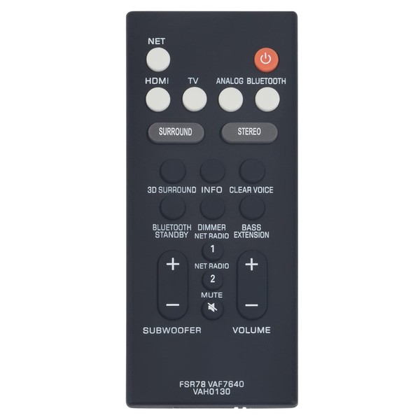 ALLIMITY FSR78 VAF7640 VAH0130 Remote Control Replace fit for Yamaha