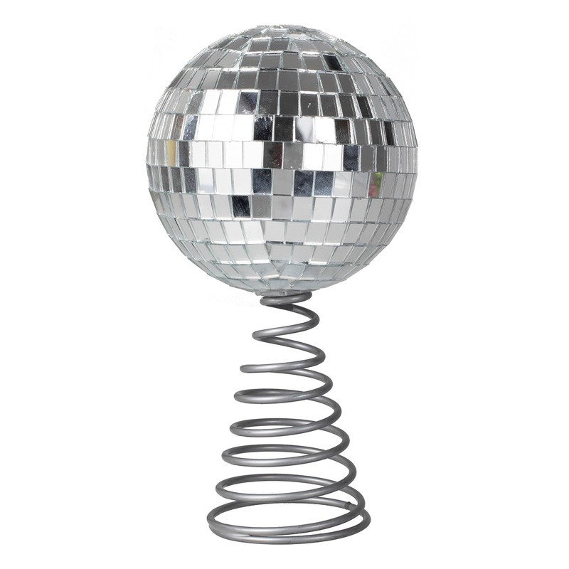 Ginger Ray Silver Disco Ball Decoration Christmas Tree Topper Decoration